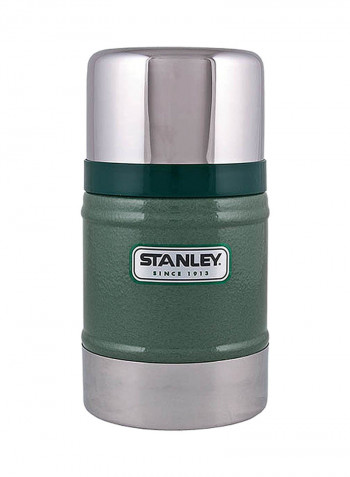 Classic Vacuum Food Container Green/Silver 0.5L