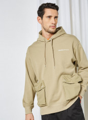 Dual Cargo Pocket Hoodie Beige reviews Dual Cargo Pocket Hoodie Beige