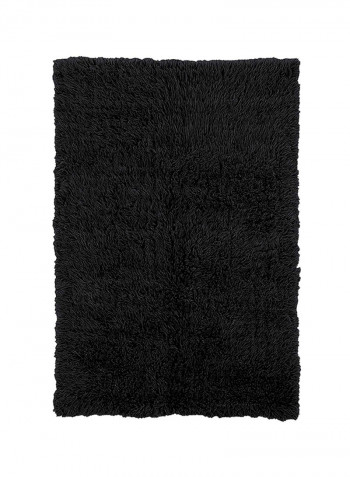 Flokati Area Rug Black 60.96 x 152.4centimeter