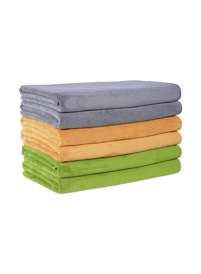 6-Piece Multipurpose Bath Towel Multicolour 27 x 55inch