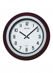Analog Quartz Clock Brown/White 15inch