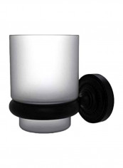 Dottingham Collection Wall Mounted Tumbler Toothbrush Holder Black