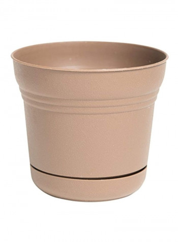 Saturn Planter With Saucer Chocolate