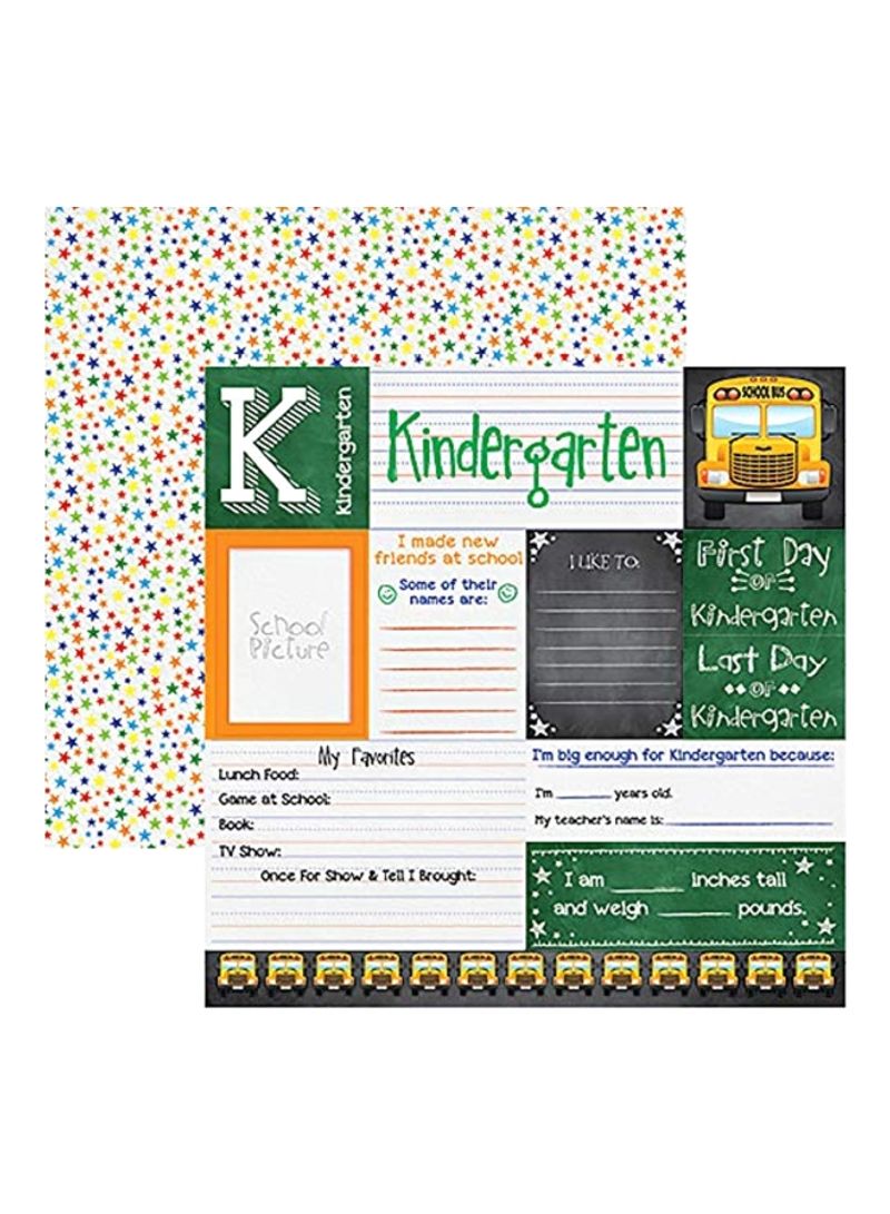 You've Been Schooled Double-Sided Cardstock Black/Green/Yellow