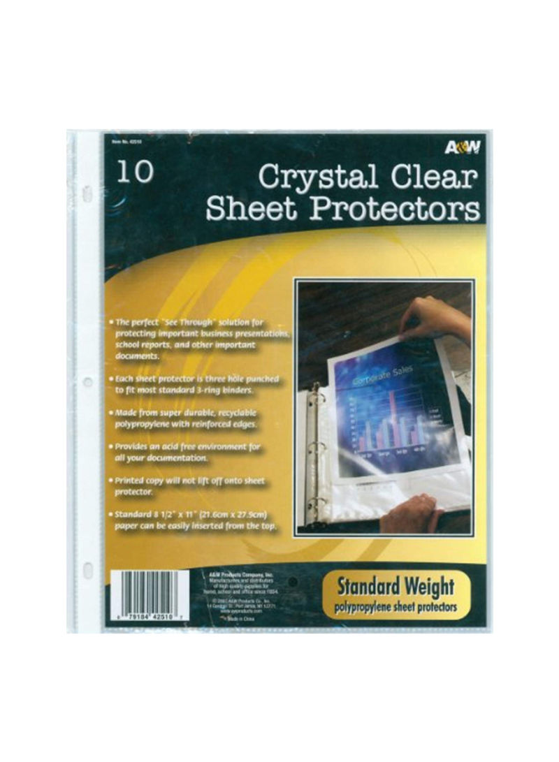 12-Piece Sheet Protectors Clear