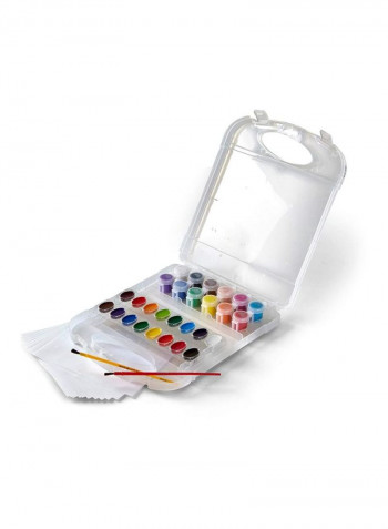 50-Piece Washable Paint And Paper Set red/blue/green