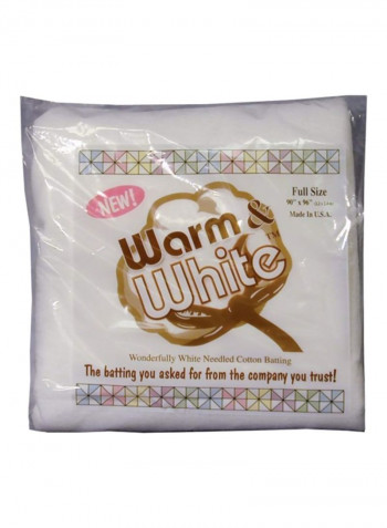 Needled Cotton Batting White