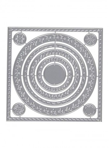 Stitched Square & Circles Creative Dies Grey/White