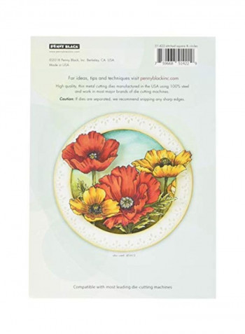 Stitched Square & Circles Creative Dies Grey/White