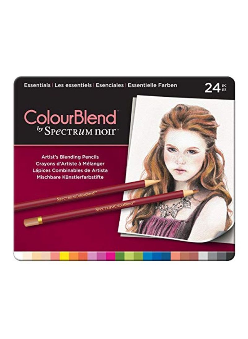 24-Piece ColourBlend Artists Blendable Pencils Red/Green/Blue
