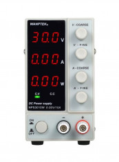 3-Digit LED DC Power Supply White/Black 230x130x70millimeter