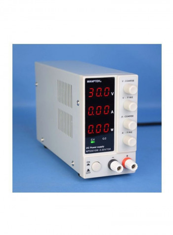 3-Digit LED DC Power Supply White/Black 230x130x70millimeter