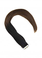 20-Piece Wavy And Long Hair Extension Set Brown/Black 24inch
