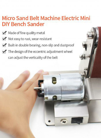 Electric Belt Sander Polishing Grinding Machine Kit Black/Silver/Brown