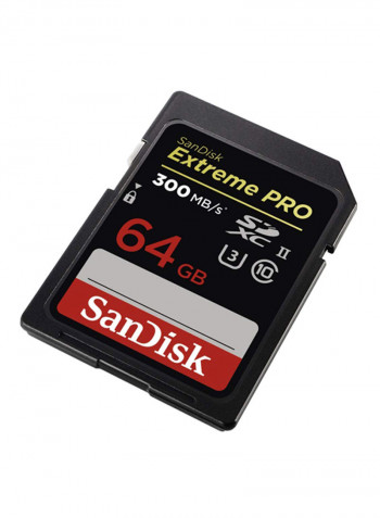 Extreme Pro SD 300 Mb/s,C10,UHS-II,U3 64GB Black