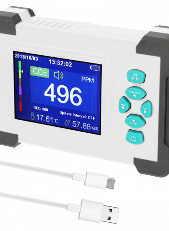 Portable Carbon Dioxide Detector Multicolor 26.00 x 8.00 x 12.00cm