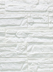 3D Irregular Brick Wall Sticker White