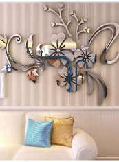 Wall Sticker 3D Flower Creative Silver 80 x 60cm reviews Wall Sticker 3D Flower Creative Silver 80 x 60cm