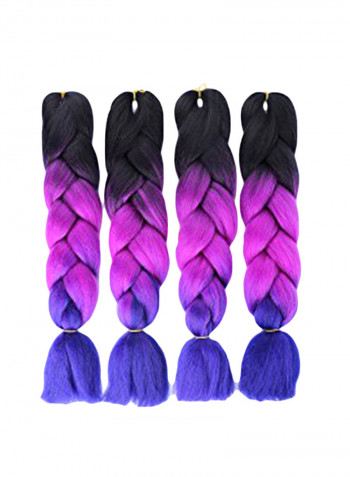 4-Piece Braiding Hair Extension Set Multicolour