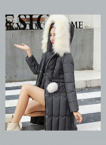 Long Sleeves Hooded Jacket Black