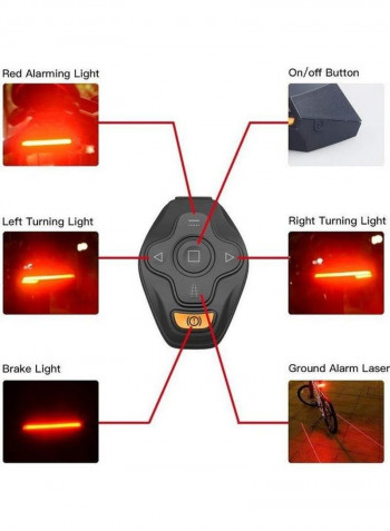 Rechargeable LED Bicycle Rear Light 15 x 15 x 15cm