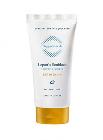 Leports Sunblock Face Moisturizer SPF 50 PA+++ 120ml