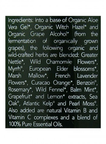 Organic Herbal Toner 4ounce
