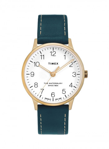 Women's Leather Strap Analog Wrist Watch TW2T27300