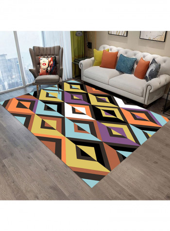 Simple Geometry Pattern Anti-Skidding Carpet Multicolour 120x160cm