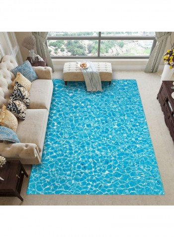 3D Printed Wear-Resistant Carpet Blue 120x160cm