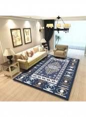Classic Bohemian Style Rug Navy/White/Gold 120x160cm