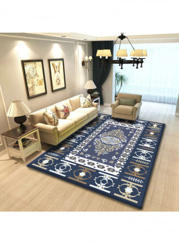 Classic Bohemian Style Rug Navy/White/Gold 120x160cm