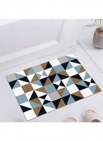Durable Simple Geometry Pattern Living Room Rug Multicolour 120x160cm