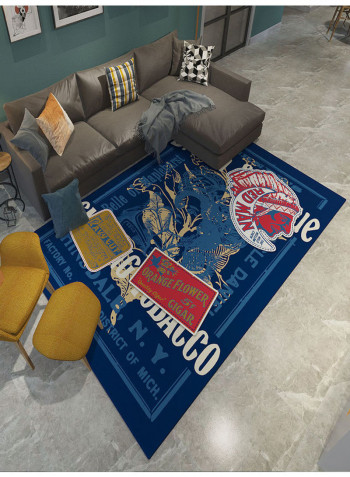 1-Piece Soft Simple Letter Printed Ethnic Style Floor Rug Multicolour 120x160cm