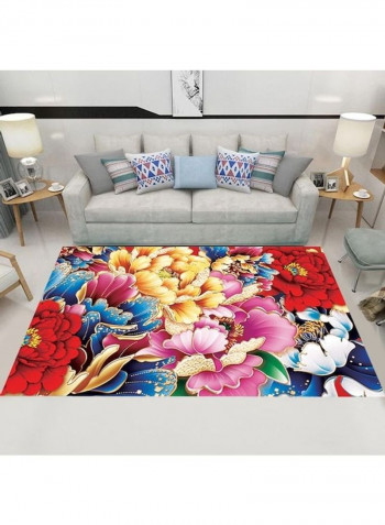 Floral Printed Carpet Multicolour 120x160cm