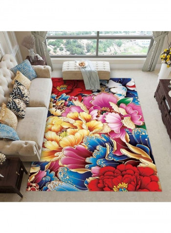 Floral Printed Carpet Multicolour 120x160cm