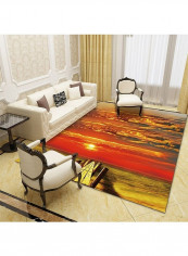 Simple Scenery Pattern Carpet Multicolour 120x160cm