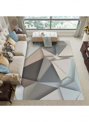 Anti-skidding Geometry Pattern Rug Multicolour 120 x 160cm