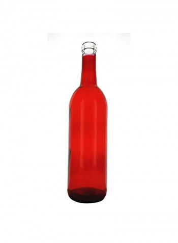 12-Piece Bordeaux Bottle Set Red/Clear 750ml
