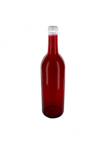 12-Piece Bordeaux Bottle Set Red/Clear 750ml