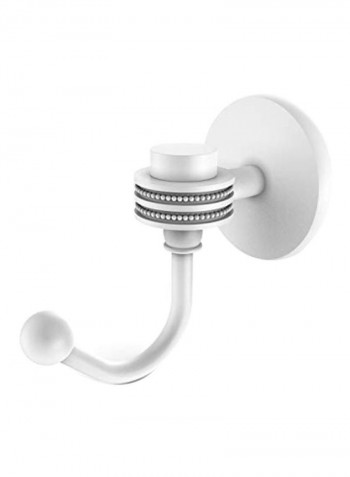Satellite Orbit One Dotted Accents Robe Hook Matte White