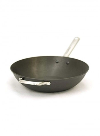 Cast Iron Chinese Wok Black 13x3.2x22inch