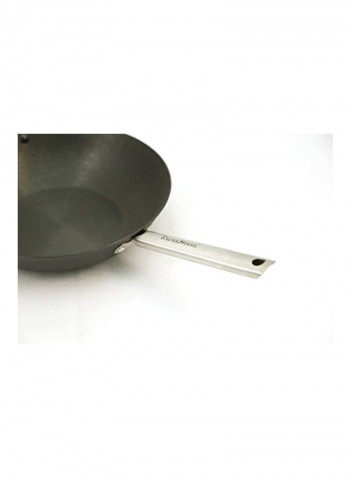 Cast Iron Chinese Wok Black 13x3.2x22inch