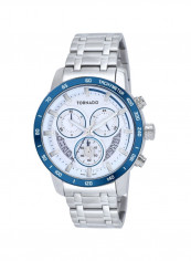 Men's Men's Watch Chronograph Display Silver Dial Silver Stainless Steel Bracelet - T9104-Sbssl