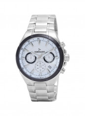 Men's Men's Watch Chronograph Display Silver Dial Silver Stainless Steel Bracelet - T9105-Sbssb