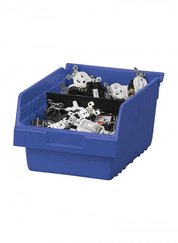 Polypropylene Shelf Bin Blue 12x 8x 6inch
