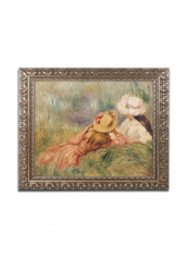 Young Girls Gold Ornate Frame Acrylic Wall Art Multicolour 11 x 14inch