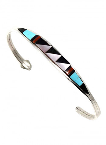 Zuni Studded Sterling Silver Bracelet