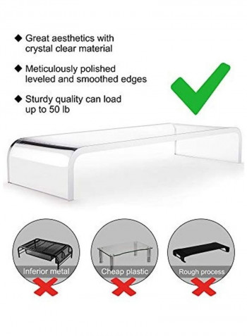 Acrylic Monitor Stand Clear