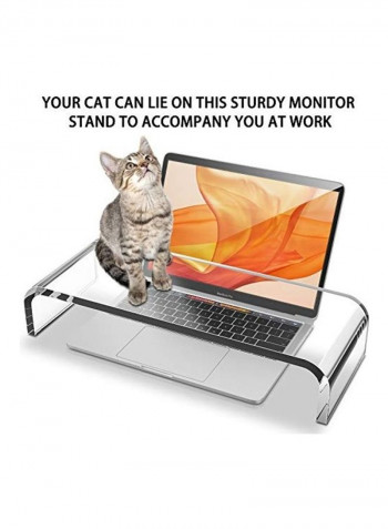 Acrylic Monitor Stand Clear